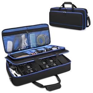Rexmica Carrying Bag Compatible with Boss ME-80 / GT-1000 / GX-100 / ME-90 Guitar Multi-effects Pedal, Guitar Pedal Board Storage Bag with Compartment for Guitar Cable or Other Accessories, Black