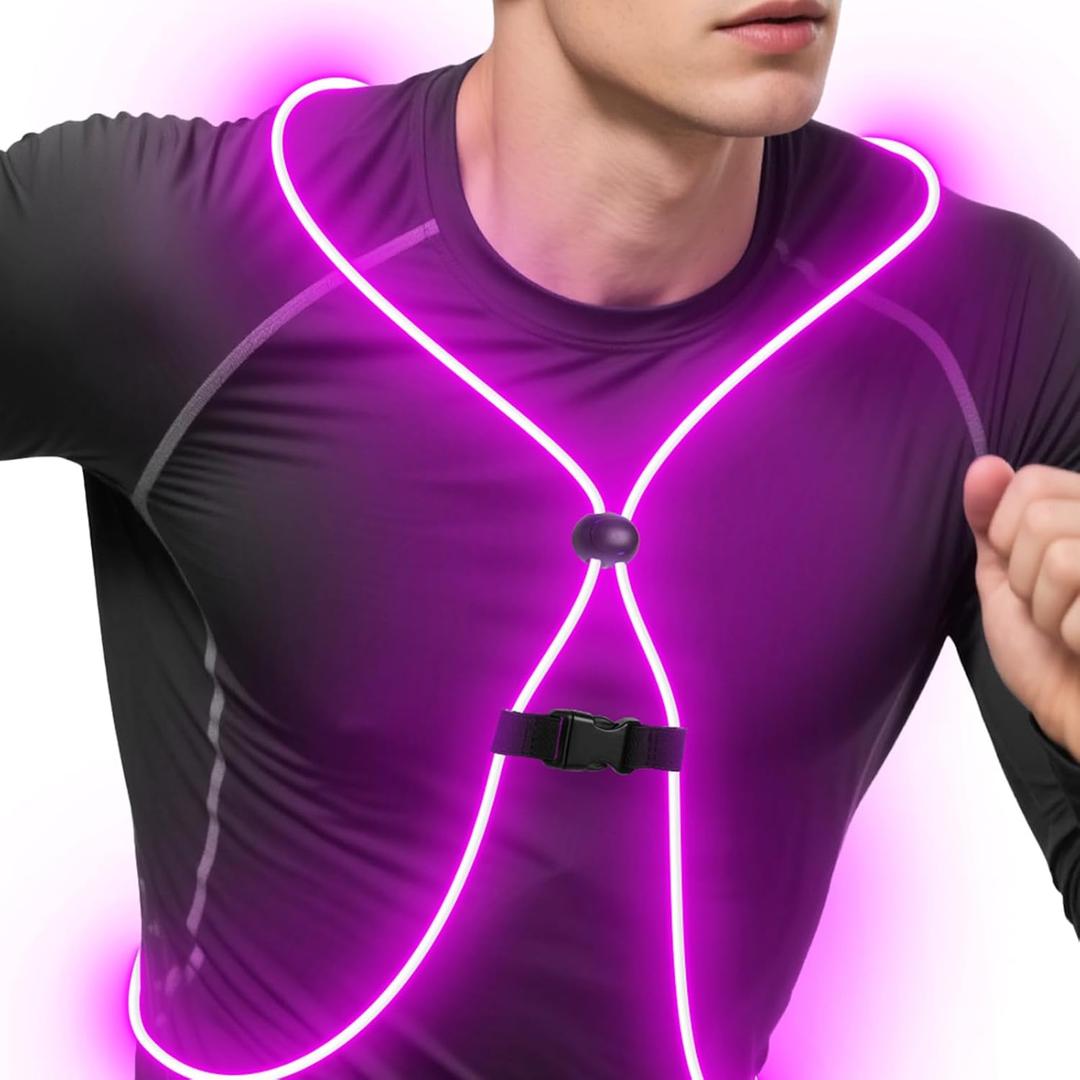 Zacro Reflective Running Vest 11 Light Modes 360High Visibility Light up Running Vest for Cycling, Dog Walking, Rechargeable & Adjustable Illuminated Night Safety Reflective Gear Women & Men