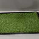Ottomanson Artificial Grass Puppy Potty Training Pad with Tray, 15" x 30" Reusable Pee Pad for Small Pets and Dogs