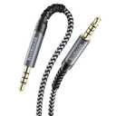 BlueRigger 3.5mm TRRS Audio Cable - (6FT, 4-Pole Male to Male AUX Cord, 1/8" inch TRRS Jack, HiFi Stereo, 4 Conductor Auxiliary Cord) - Compatibility with Phone, Tablet, Car Stereo, Headphones