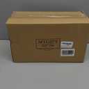 MyGift 14 Inch Artificial Green Grass Plant in Vintage Black Wood Planter Window Box, Faux Greenery in Decorative Rectangular Crate Style Wooden Container