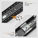 LONTAN 2 Pair Soft Close Drawer Slides 22 Inch Drawer Glides 22" Full Extension Ball Bearing Dresser Slides Furniture Replacement Parts Heavy Duty Rails 100lb Capacity