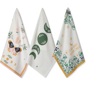 Folkulture Kitchen Towels – 100% Cotton Dish Towels, Set of 3-20x26, Large