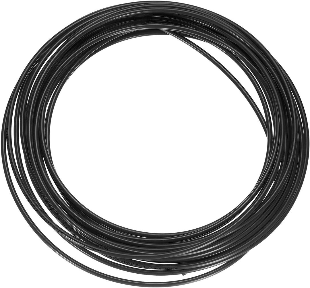 HARFINGTON Pneumatic Air Line Tubing 4mm OD x 2.5mm ID 10 Meters(32.8 FT) Air Compressor Nylon Tubes Polyamide Air Tubing Hose Tube for Air Compressor Water Fluid Transfer, Black