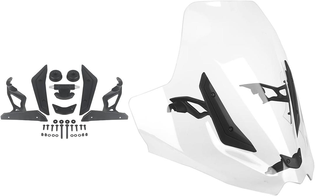 New Motorcycle Windshield Deflector Compatible with Can Am Spyder F3-S, Windscreen Acrylic Aluminum Alloy Bracket Air Deflectors Spoiler Protector for Spyder F3 F3-S