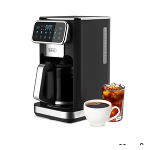 Gevi 12 Cup Programmable Drip Coffee Maker with Touch Screen, Fast and Strong Brew, Auto Shut-Off, 4-Hour Keep Warm Plate, Iced Coffee Option, Anti-Drip System, Permanent Filter