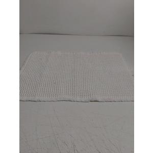 Waffle Bath Mat Rug, 18" x 25" Super Absorbent Non Slip Bath Mats for Bathroom Floor, Ultra Soft Bathmat Machine Washable Bathroom Rugs with Tassels, White