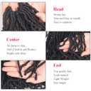 Leeven 18 Inch 7 Packs Pre-looped Faux Locs Crochet Braids 84 Roots Natural Black Soft Locs Crochet Hair 1B# Goddess Locs Crochet Hair Extension Curly Faux Loc Braiding Hair for Women