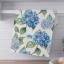 Blue Hydrangea Kitchen Tea Towel, Floral Decor