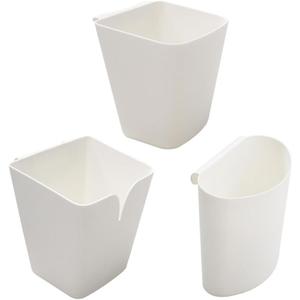 Zerodeko 3pcs Hanging Basket Cart Storage Box Kitchen Hanging Baskets for Pantry Cabinet Wardrobe Bathroom Sundries Holder Compact Organizer Bins for Home Living Room