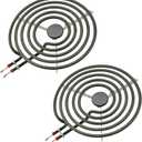 2 Pack MP21YA (8") Electric Range Burner Element Unit Set Replacement Fit for Frigi-daire Whirl-pool Ken-more May-tag Stove Top Burner Replace WPY04100166, 4381750, Y0E00801799, 19950009 By Fetechmate