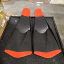 TYR FlexFins 2.0 Swim Fins Short Blade Training Fins for Swim Drills, Leg Strength, Technique & Flexibility,Black/Red, Medium 