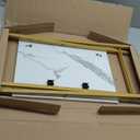 HOOBRO Folding TV Tray Tables, Side Table for Small Space, Industrial Snack Tables for Eating at Couch, Stable Metal Frame, Easy Assembly, Space Saving, Marble and Gold DM25BZ01