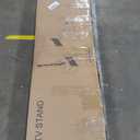 Garvee Black TV Stands Mid Century Modern TV Stand with 2 Large Storage Cabinets for TVs Up to 75 in Black Entertainment Center with Fluted Panel Design TVs Stands for Living Room for Bedroom Office