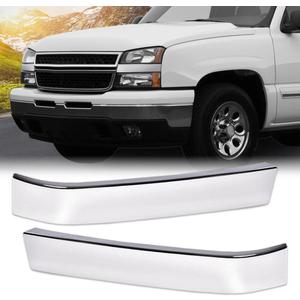 G-PLUS Front Grille Molding Trim Primed Compatible with 2003-2007 Chevy Silverado 1500 2500 3500 Pair Driver and Passenger Side Grille Trims Set 10397972 GM1213105 10397973 GM1212105