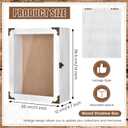 Cinnvoice 11x14 Inch Shadow Box Depth 4.7in Shadow Boxes Display Cases with Cork Board Backing Rustic Burnt Wood Box for Flowers Bouquet Wedding Picture Photo and Keepsake (White)