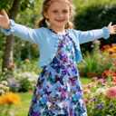 Toddler Girl Sleeveless Dresses and Long Sleeve Ruffle Cardigan 2 Piece Fall Outfits for 2-8T (5-6 Years, A3-butterfly 02)