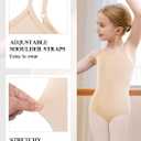 XiaoMoSha Gymnastics Leotards for Girls Toddlers Biketards Dance Toddler Ballet Leotard (Beige, 16)