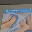 BESKAR XL Large Foot Scrubber Mat for Use in Shower - Shower Foot Cleaner to Eliminate Calluses Dead Skin, Foot Massager Mat for Men & Women to Soothe Achy Feet, Non Slip Suction Cups (Pink)