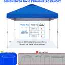 10x10ft Replacement Canopy Top with Air Vent— Instant Canopy Top Cover ONLY,Canopy Tent Top Cover for Straight Leg Canopy Frame - for Outdoor Garden Patio Sun Shade，No Frame(Navy Blue)
