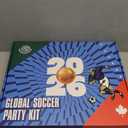 Soccer Fan Gear Set for 2026 World Tournament, Soccer Party Favors Kit with Flag,Scarf, Face Paint, Clapper, Horn&Glasses,Supporter Accessories for Game Day, Sports Event, Gift