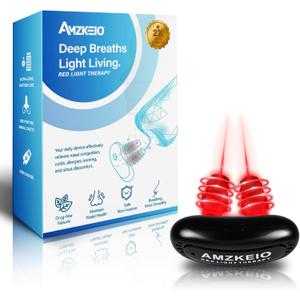 Red Light Therapy for Nose - LED Nasal Device for Sinus Relief & Dry Nose Comfort, USB Rechargeable Light Therapy for Nasal Support, Portable Design for Home, Office, and Travel Use