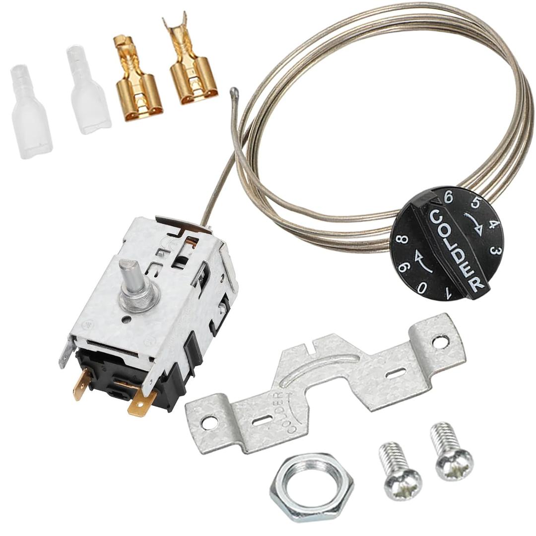 Upgraded 800393 Temperature Control Kit Compatible with True Equipment Refrigerator Parts, Freezer TC/TSD/T/GDM/GEM/G4SM Series Thermostat, Refrigerator Thermostat, Replaces 800306, 831932, 461387