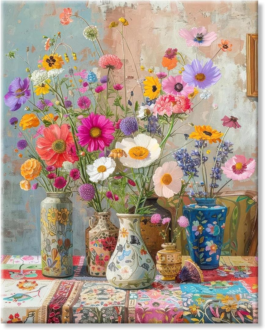 Puzzles for Adults 1000 Pieces Flowers, Puzzle 1000 Pieces, 1000 Piece Puzzle for Adults Suitable for Home Dcor with 1:1 Poster Dust Free Jigsaw Puzzles (27.5"X19.6")