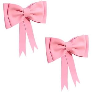 2pcs Oversized Pink Bow Birthday Cake Toppers for Women EVA Foam Bowknot Cake Decorations Wedding Cake Toppers for Girl Baby Shower Birthday Wedding Party Cake Decorations Supplies (Pink 2pcs)