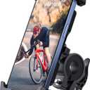 Lamicall Bike Phone Mount Holder - Motorcycle Phone Mount, Adjustable Cell Phone Holder Gifts, E-Bike Bicycle Scooter Handlebar Cradle Clip for iPhone Air 17 Pro Max, 16 15 Plus, 14, 4.7-6.8" Phone (Black)