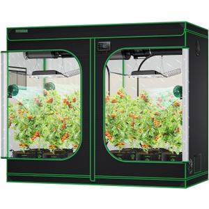 VIVOSUN S848 4x8 Grow Tent 96"x48"x80" High Reflective Mylar Tents with Observation Window and Floor Tray for Hydroponics Indoor Plant for VS4000/VSF4300