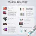 USB C to USB C Cable10ft,240W 2-Pack Braided 180Rotating Type C Charging CableFast Charge for iPhone 16/16Pro/16Plus/16ProMax,MacBook Air,iPad Pro,Pixel,Samsung Galaxy S23/S24 Ultra-Black