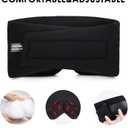 FRESHME Sleep Mask Blackout - Handmade Cotton Sleep Mask for Women Men Eye Mask for Sleeping Black Soft Eye Cover for Sleeping with Adjustable Veclro Breathable Eye Blindfold for Night Nap Travel