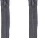 C&C Separating Molded Zipper - 2 Pack of 26 Inch Zippers - Stone