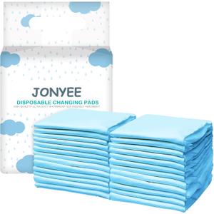 Basics Dog and Puppy Pee Pads with 4-Layer Leak-Proof and Quick-Dry Design for Potty Training, 13 x 17 Ultra Absorbent Disposable Changing Pads for Small Pets -Blue(50 Count)