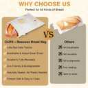 2-Pack Beeswax Bread Bag for Sourdough, Reusable XL Cotton Bread Bag for Homemade Bread, Sourdough Bag, Beeswax Bag with Date Tracker, Sourdough Bread Storage for Freshness, 17x13in (Black-Orange)