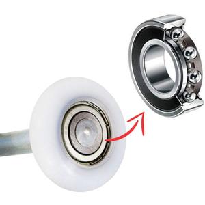 DURA-LIFT Ultra-Life 2" Reinforced 6200Z Bearing Nylon Garage Door Roller and 4" Stem (10 Pack)