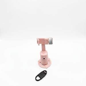 Auto Face Tracking Tripod 360° Rotating Cell Phone Photo and Video Kits Stand, No App, Camera Stand with Remote and Gesture Control, Rechargeable Smart Shooting Stand for Live Recording TikTok （Pink）