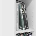Furinno Fulda Book Shelf, 2-Tier Narrow Bookshelf, Bookcase with 8-in Width Storage Shelf, 9.3 x 7.9 x 21.2, for Living Room, Bedroom, Home Office, Plain White, 2-Tier, 8W