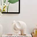 Modern Simple Ceramic White Elephant Living Room Home Office Decoration (Small White Elephant)