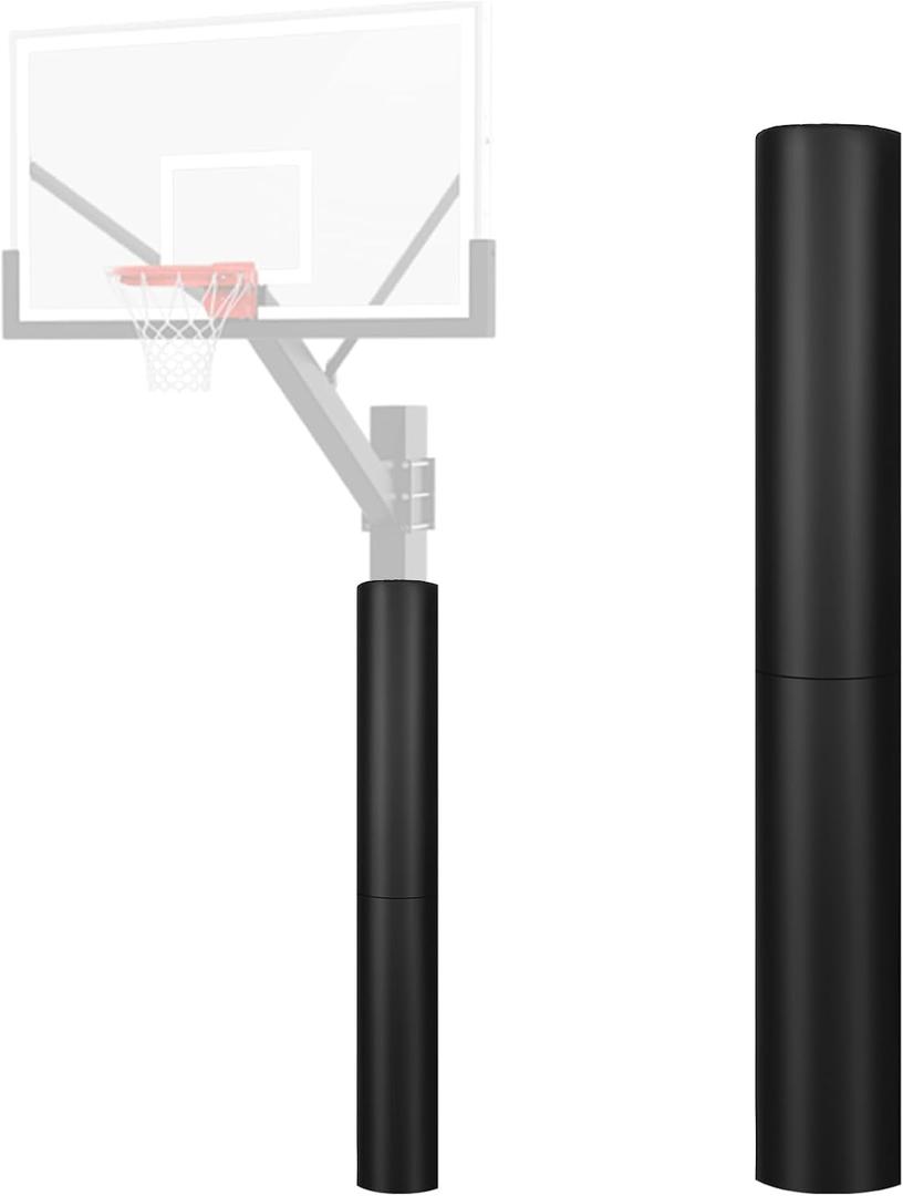 72" & 60" basketball pole pad 4.33" Reinforced Straps Flame-Retardant & Waterproof basketball pole padding outdoor, Gyms, Garages, pole wrap for Basement Pole Cover