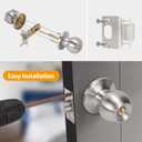 Door Knob with Lock, Exterior Door Knob for Bedroom/Bathroom or Office, Door Lock with Key for Right/Left Handed Doors (Satin Nickel)