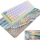 Computer Keyboard Stand Pad with Wrist Rest Easy Typing Sage Green Leaves Floral Keyboard Pad Support with Wrist Pad Ergonomic Tilted Keyboard Riser Holder for Desktop Office Home Black Flowers Floral (Silk Black Plant)