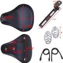 Motorcycle 13" Cushion Softail Spring Bracket Seat for Harley Suzuki Yamaha Bobber-Black