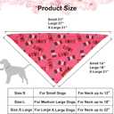 ADOGGYGO Valentine Dog Bandanas 2 Pack, Triangle Reversible Love Heart Scarf, Premium Durable Fabric, Pet Valentine Bandana for Extra Large Dogs (X-Large)