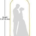 Wokceer 7.2 FT Wedding Arch Backdrop Stand, Gold Metal Arch Backdrop Stand for Wedding Ceremony Birthday Party Bridal Baby Shower Photo Booth Garden Floral Balloon Arches Decoration