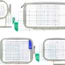 New brothread Embroidery Machine Hoop 4 in 1 Set(SA442+SA443+SA444+SA445) for Brother PE900 SE2000 PE800 SE1900 SE1950 PE780D 770 700 750D SE1800 Innovis1250D/1200 PC8500 Babylock Accord Emore Ellure