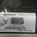 mysoft Women's Strappy Stiletto Heels Open Square Toe Ankle Strap Dress Shoes 3 Inch Kitten Heeled Sandals Size 7,5