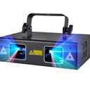 DJ Lights Party Lights, Gruolin RGB Full Color Laser Stage Light Music Sound Activated & DMX Control Patterns Projector, Perfect for Party Disco Bar Club Stage & DJ Lighting