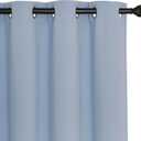 NICETOWN Sliding Door Curtain 108 Inches Long - Blackout Thermal Insulated Grommet Room Divider Privacy Drape for Patio Glass Door, 1 Panel, Vintage Blue, 100 Inch Extra Wide